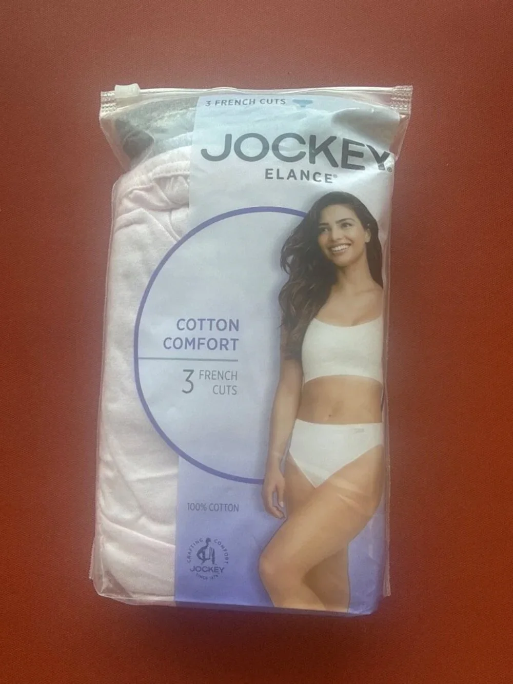Jockey Elance Cotton Comfort Womens 3 Pack French Cut Underwear Size 8 Panties - Picture 1 of 3